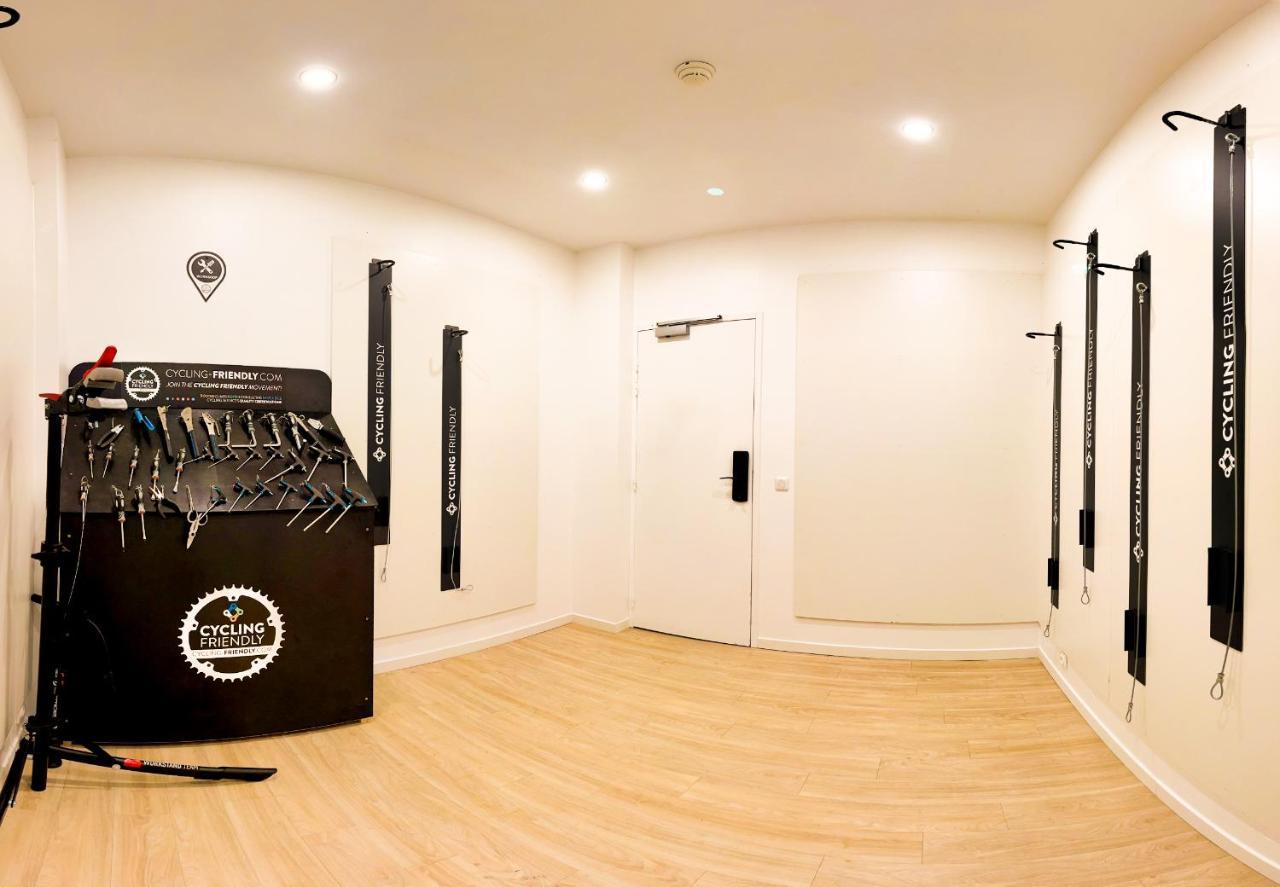 Belfry & Spa By Ligne St Barth Лурд Экстерьер фото The bike room at the headquarters of the National Road Race Championship